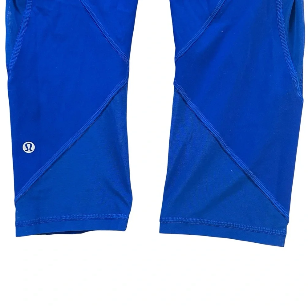 Lululemon Fast as Light Crop 19” Jet Stream Bright Blue Luxtreme Leggings Size 6